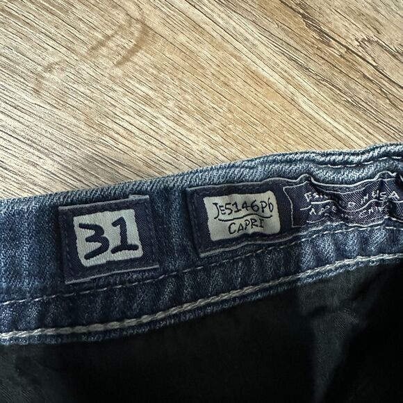 Miss Me Capri Jeans Size 31 JE5146P6 Dark Wash Mid Rise - Picture 6 of 8